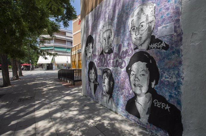 Mural feminista en Villa de Vallecas