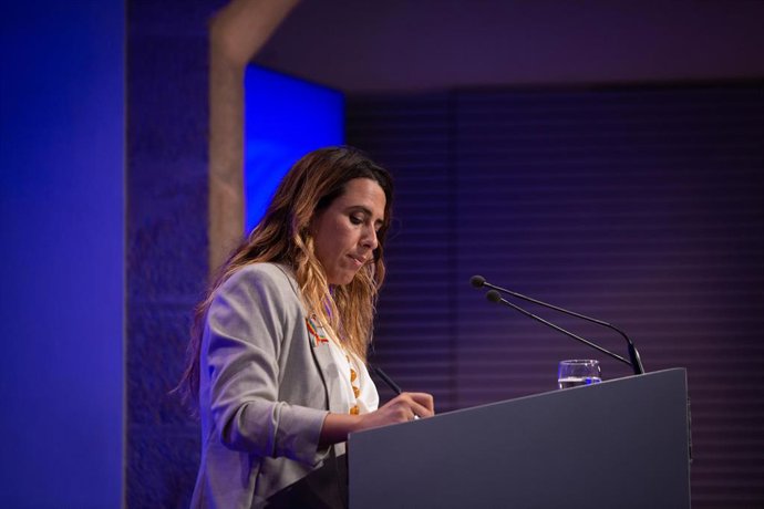 La portavoz del Govern, Patrícia Plaja, en rueda de prensa posterior al Consell Executiu.