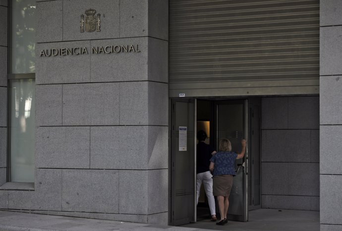 Entrada de la Audiencia Nacional, a 15 de junio de 2021, en Madrid (España). 
