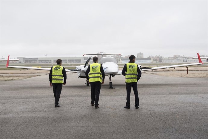 Archivo - Alumnos en pista de European Flyers, Centro de Formación de Vuelo líder en España