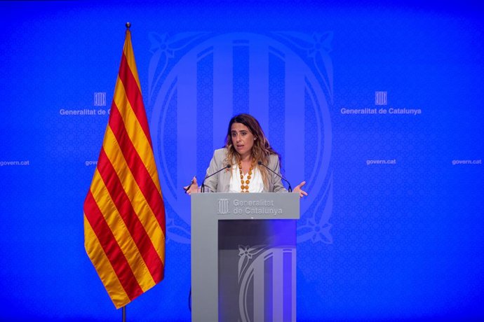 La portaveu del Govern, Patrícia Plaja, en la conferncia de premsa posterior al Consell Executiu.