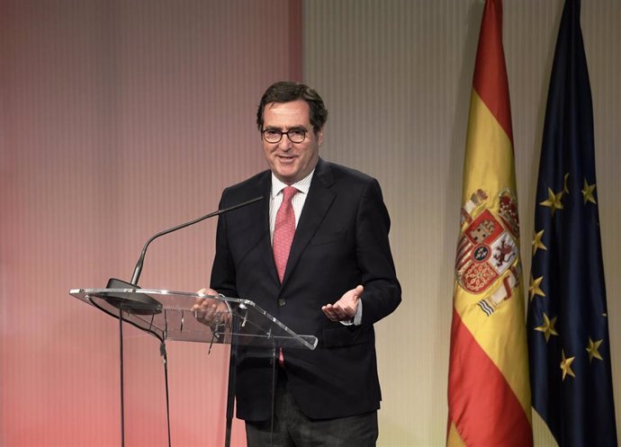 El presidente de la CEOE, Antonio Garamendi, en la presentación de la 'Alianza por la Formación Profesional: una estrategia de país', el pasado 24 de mayo en Casa de América, en Madrid