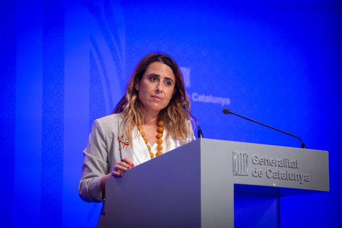 La portavoz del Govern de Cataluña, Patrícia Plaja, interviene en una rueda de prensa posterior al Consell Executiu, a 15 de junio de 2021, en la Generalitat de Catalunya, Barcelona, (España)