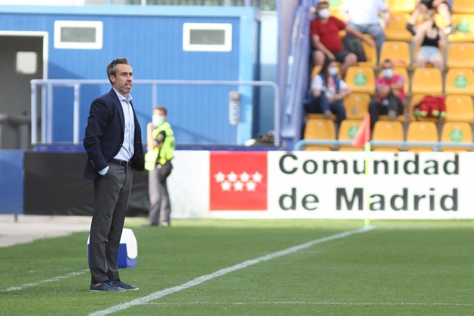 Jorge Vilda, head coach of Spain during the women international friendly match played between Spain and Denmark at Santo Domingo stadium on Jun 15, 2021 in Alcorcon, Madrid, Spain.