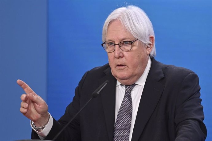 Archivo - El enviado especial de la ONU para Yemen, Martin Griffiths.