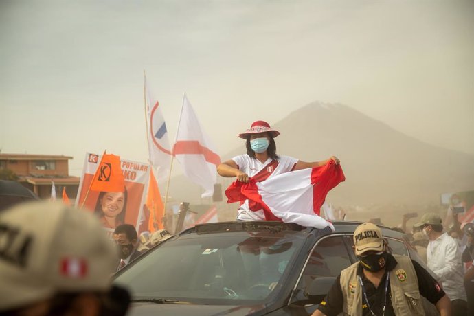 La candidata presidencial peruana Keiko Fujimori.