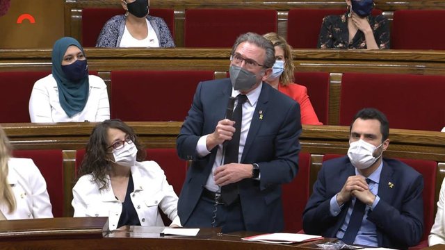 El conseller de Economía de la Generalitat, Jaume Giró, en el Parlament.