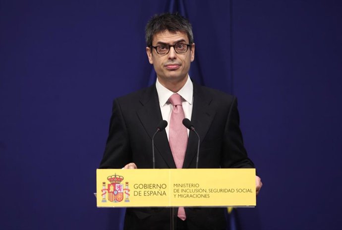 Archivo - El secretario de Estado de la Seguridad Social, Israel Arroyo, interviene en la presentación de los datos del paro y afiliación a la Seguridad Social de enero 2020, en Madrid (España), a 4 de febrero de 2020.