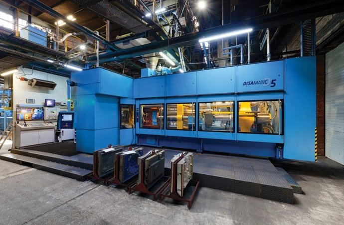 Ejemplo de máquina de moldeo, que formará parte de la futura línea completa de moldeo vertical de la planta de Nissan Cantabria.