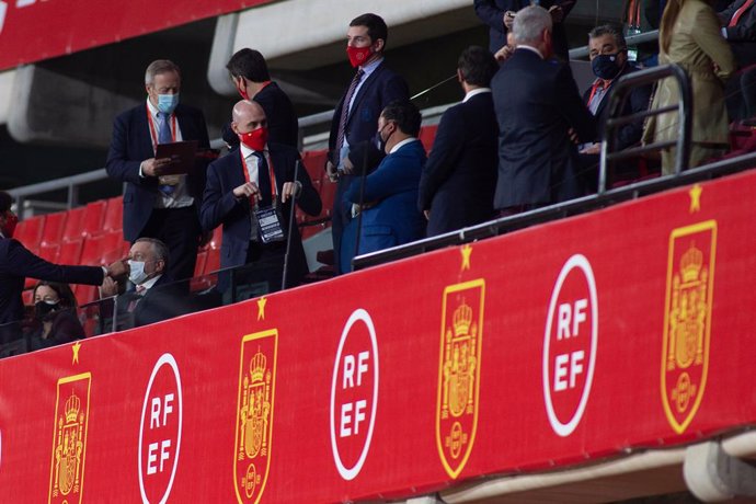 Archivo - Luis Rubiales, President of RFEF, during the FIFA World Cup 2022 Qatar qualifying match between Spain and Greece at Estadio Nuevo Los Carmenes on March 25, 2021 in Granada, Spain.