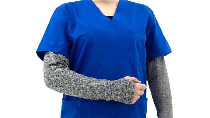 BitePRO Version 4 Bite Resistant Armguards worn by a nurse