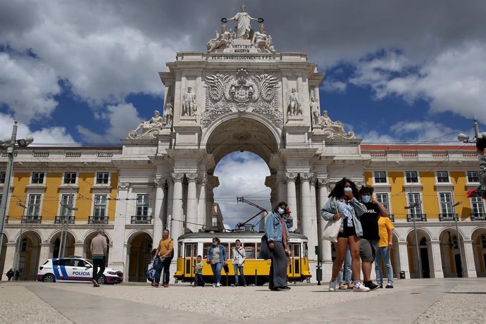 Plaza Terreiro do Pao en Lisboa, Portugal