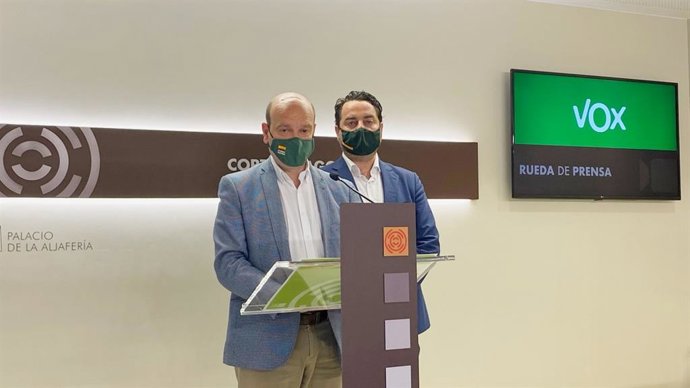 Los diputados de VOX, Santiago Morón y David Arranz