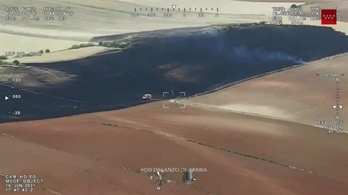 Incendio agrícola en Daganzo de Arriba.