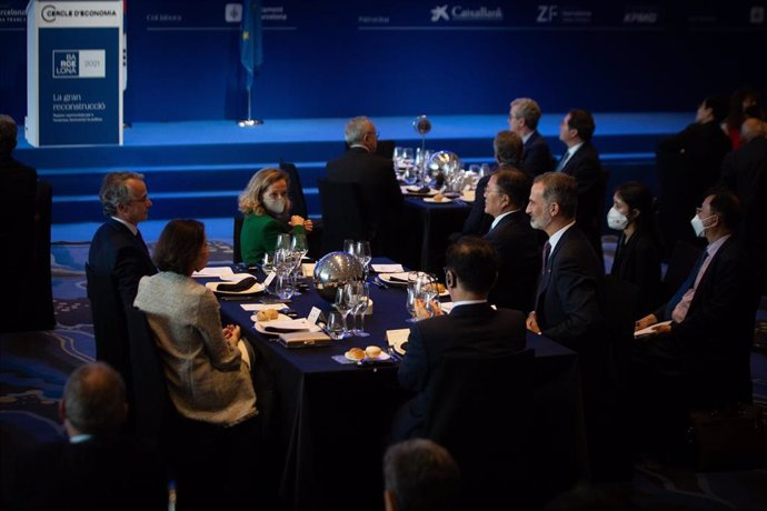 Imagen de la cena inaugural de la XXXVI Reunión Anual del Cercle d'Economia, a la que ha asistido el Rey Felipe VI