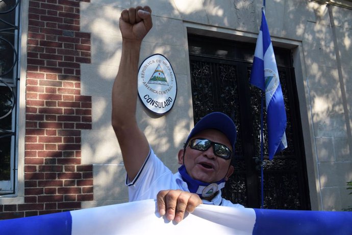 Manifestación contra el Gobierno de Nicaragua en Washington