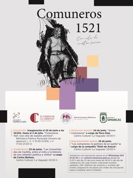 Cartel de las actividades organizadas en Simancas con motivo del V Centenario Comunero.
