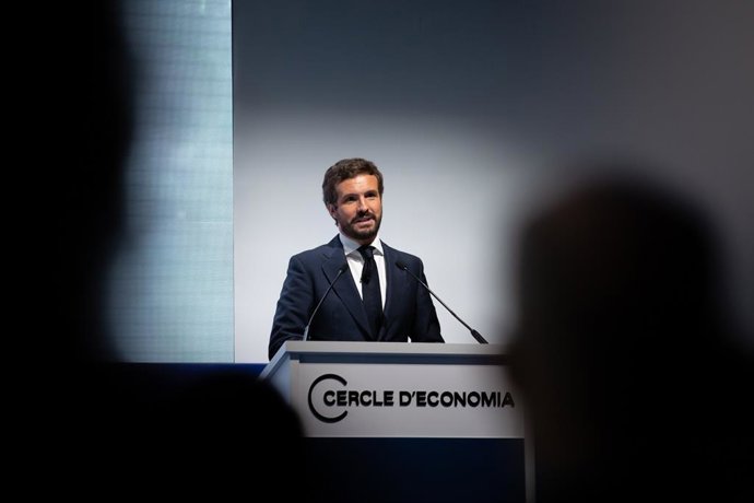 El president del PP, Pablo Casado, intervé en la Reunió Anual del Cercle d'Economia a Barcelona.