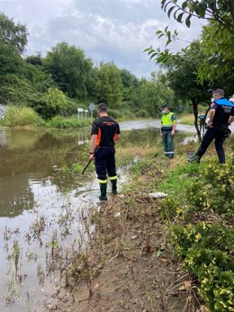 Imagen de una incidencia generada por la tormenta en Siero.