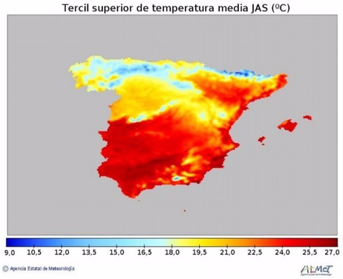 El verano de 2021 será más cálido de lo normal en España, sobre todo será más caluroso cuanto más al sur, según la predicción de la AEMET.