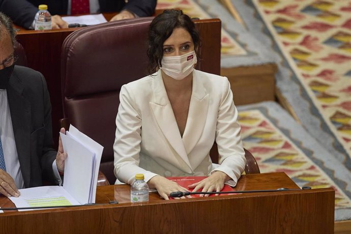 La presidenta en funciones de la Comunidad de Madrid, Isabel Díaz Ayuso