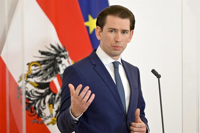 Sebastian Kurz durante una rueda de prensa.