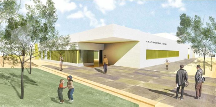 Recreación del CEIP Isdabe de Estepona, que se ampliará