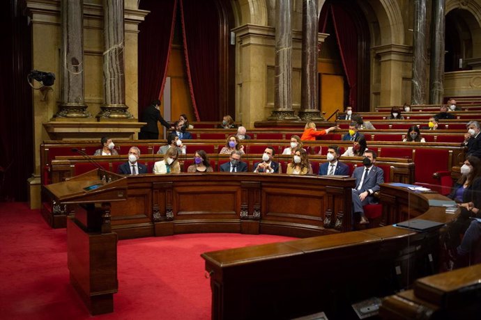 Vista general de la primera sesión de control del nuevo Ejecutivo, a 2 de junio de 2021, en el Parlament de Catalunya, Barcelona, (España). 