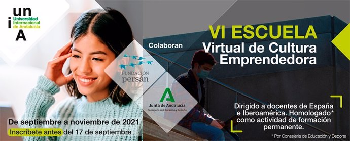 Cartel promocional de la VI 'Escuela virtual de de cultura emprendedora'