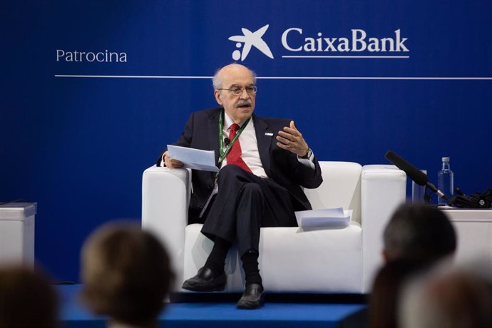 El exconseller de Economía y presidente del Barcelona Institute of Science and Technology (BIST), Andreu Mas-Colell, este jueves en la XXXVI Reunión Anual del Cercle d'Economia