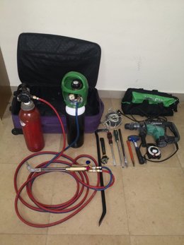 Efectos intervenidos en un robo en el Ayuntamiento de Verín (Ourense).