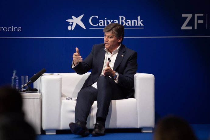 El president de Pimec, Antoni Cañete, durant la XXXVI Reunió Anual del Cercle d'Economia.