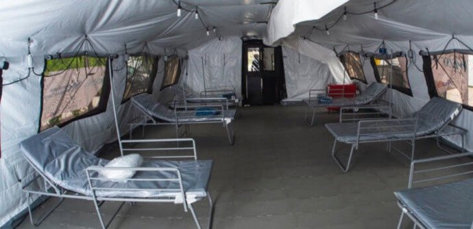 Hospital de campaña donado a Uruguay por Estados Unidos.