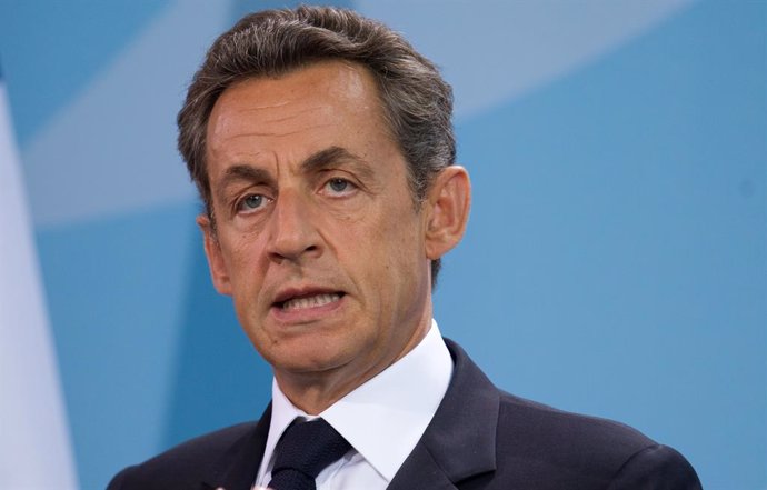Archivo - FILED - 17 June 2011, Berlin: Nicolas Sarkozy, then French President, speaks at a press conference in the Chancellery in Berlin. Sarkozy is on trial for accusations of illegal campaign financing starting on Wednesday, two weeks after he was se