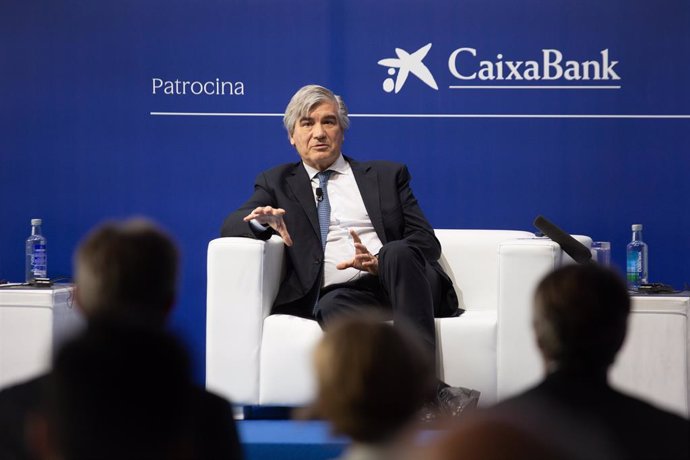 El president de Naturgy, Francisco Reynés, en una sessió de la XXXVI Reunió Anual del Cercle d'Economia.