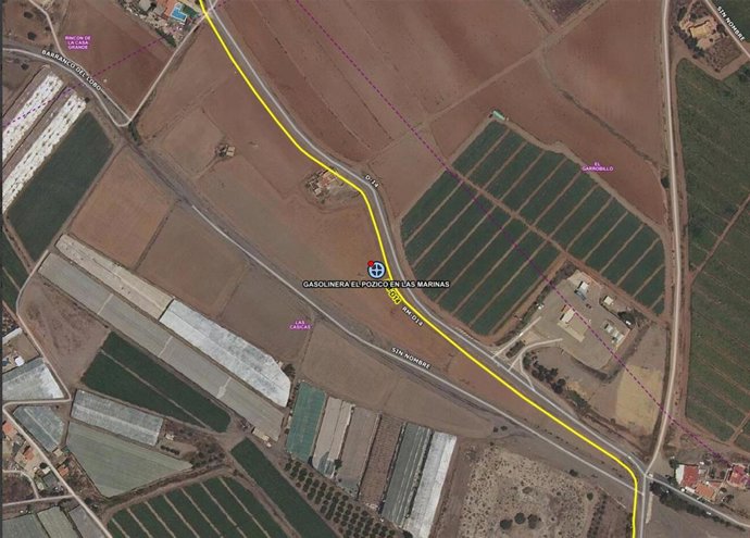 Imagen por satélite del lugar del accidente