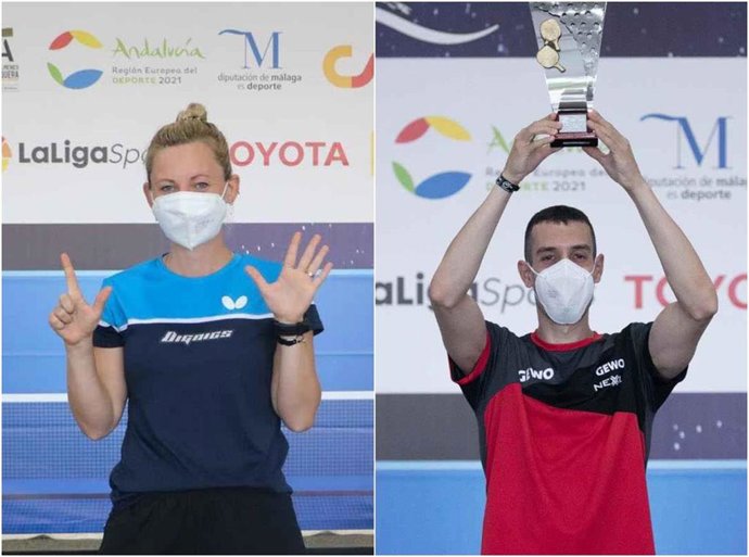 Galia Dvorak y Álvaro Robles, campeones de España de tenis de mesa