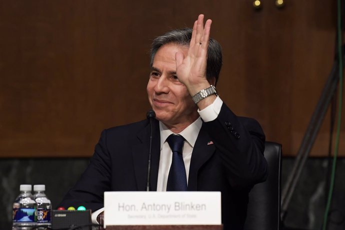 08 June 2021, US, Washington: US Secretary of State Antony Blinken attends a hearing on the State Departments fiscal year 2022 budget request at Dirksen Senate Office on Capitol Hill. Photo: Lenin Nolly/ZUMA Wire/dpa