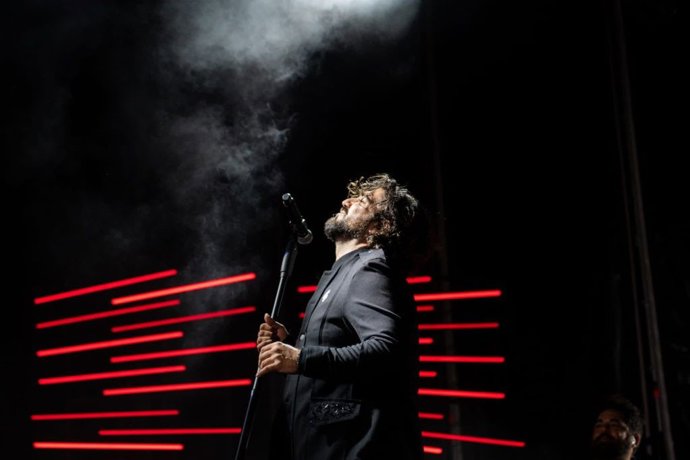 El cantante y compositor catalán Antonio Orozco en un concierto de su gira 'Aviónica Tour'