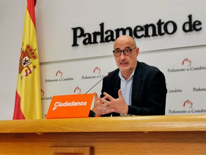 El portavoz de Cs en el Parlamento de Cantabria, Félix Álvarez