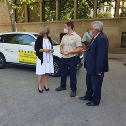La presidenta de la Diputación de Barcelona, Núria Marín, y el diputado de Movilidad, Espacios Naturales y Prevención de Incendios Forestales, Josep Tarín, han presentado este viernes el Plan de información y vigilancia contra incendios forestales 2021