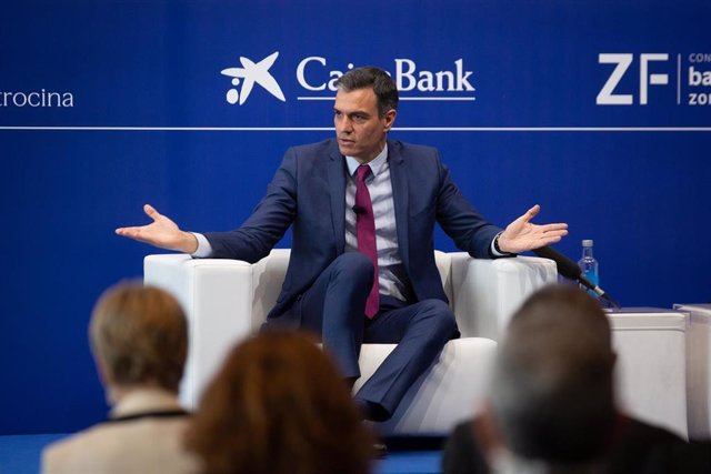 El presidente del Gobierno, Pedro Sánchez, interviene en la clausura de la tercera sesión de la XXXVI Reunión del Cercle d'Economia, a 18 de junio de 2021, en Barcelona, Cataluña, (España). Las jornadas, bajo el título 'La gran reconstrucción, retos y opo