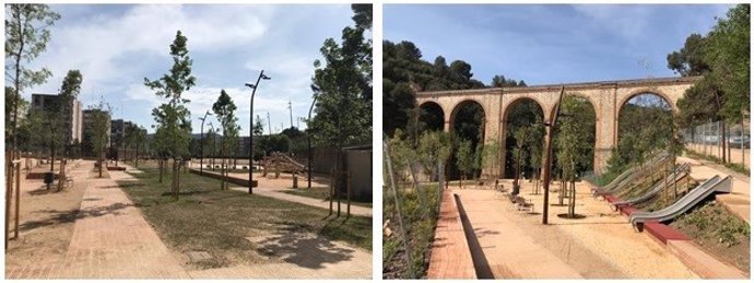 Barcelona estrena este viernes el futuro Parc de l'Aqüeducte en el barrio de Ciutat Meridiana