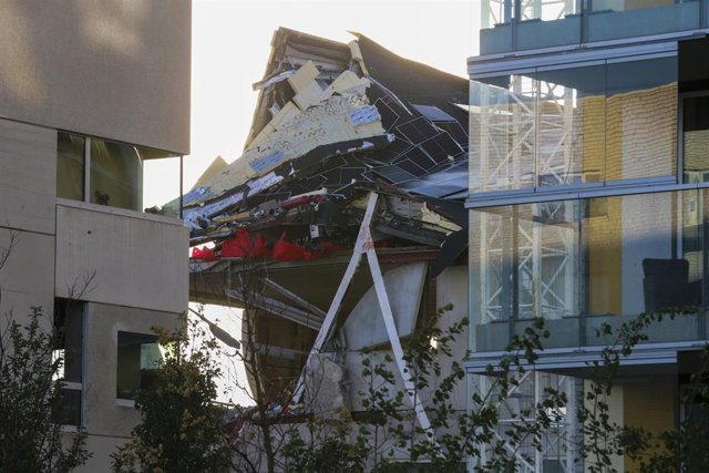 Escuela derrumbada en Amberes 