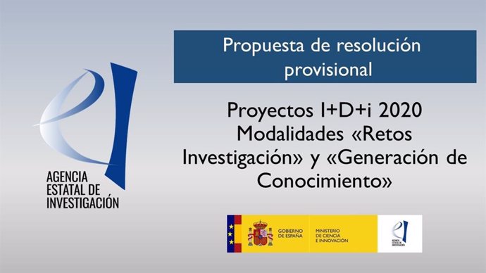 Propuesta de resolución provisional de proyectos de I+D+i