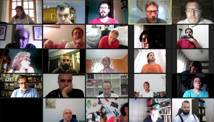 El Comité Nazional de CHA reunido este sábado, 19 de junio, de manera telemática.