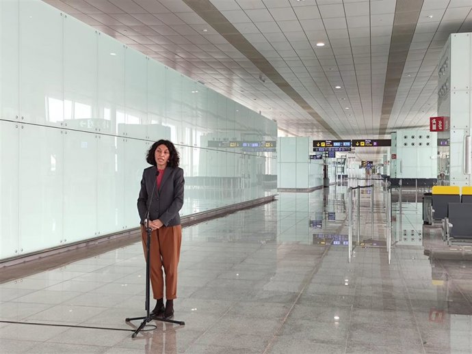 Archivo - La directora del Aeropuerto de Barcelona, Sonia Corrochano