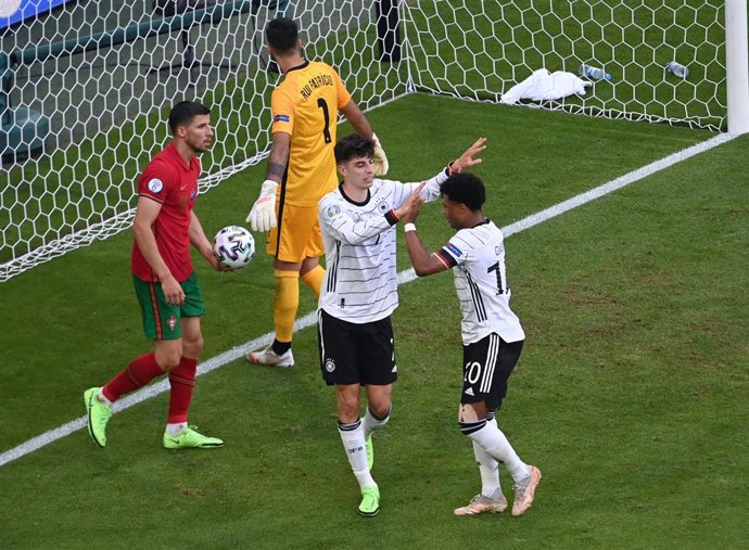 Kai Havertz celebra un gol con Serge Gnabry en el Portugal-Alemania de la segunda jornada de la fase de grupos de la Eurocopa