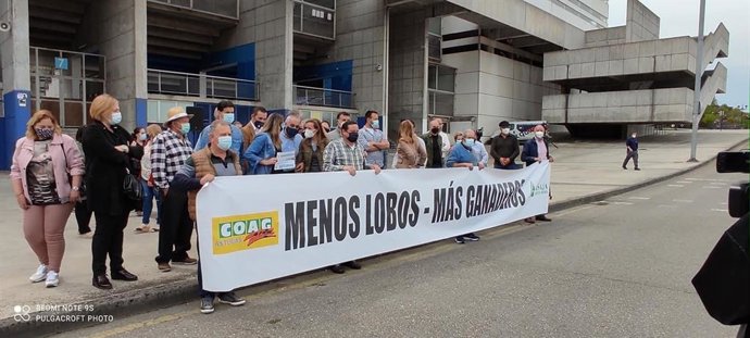 Archivo - Manifestación de ganaderos contra la protección del lobo en Oviedo.