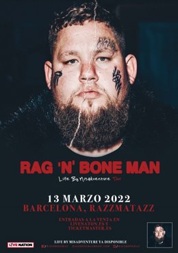 Cartel del concierto de Rag'n'Bone Man en Barcelona
